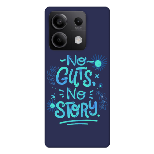 Xiaomi Redmi Note 13Pro 5G No guts no story Dark blue Colored Silicone TPU Θήκη
