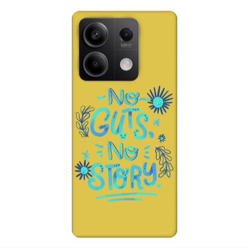 Xiaomi Redmi Note 13Pro 5G No guts no story Yellow Colored Silicone TPU Θήκη