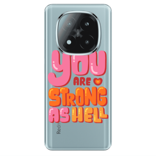 Xiaomi Redmi Note 14 Pro + 5g You are Love Strong Transparent Silicone TPU Θήκη