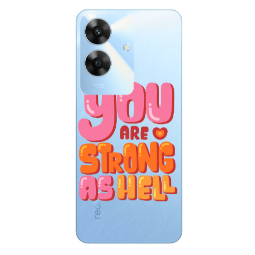 Realme Note 60 You are Love Strong Transparent Silicone TPU Θήκη