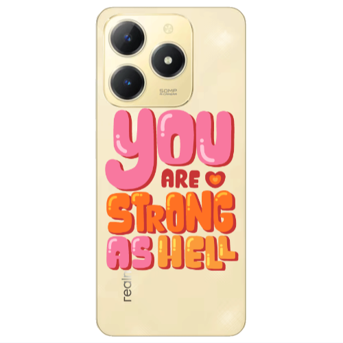 Realme C61 You are Love Strong Transparent Silicone TPU Θήκη
