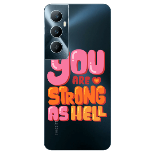 Realme C65 You are Love Strong Transparent Silicone TPU Θήκη