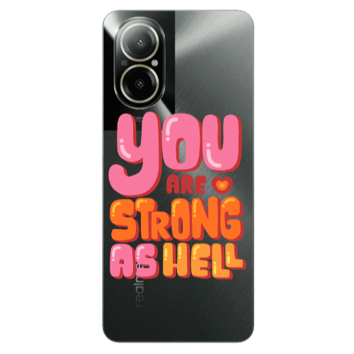 Realme C67 You are Love Strong Transparent Silicone TPU Θήκη