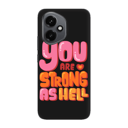 Honor Magic 400 You are Love Strong Black Colored Silicone TPU Θήκη