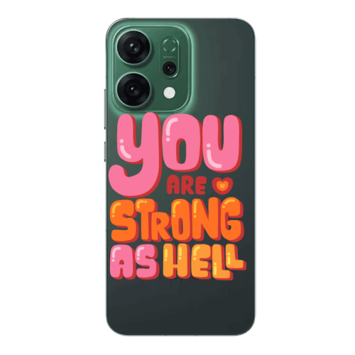 Oppo RENO 14 You are Love Strong Transparent Silicone TPU Θήκη