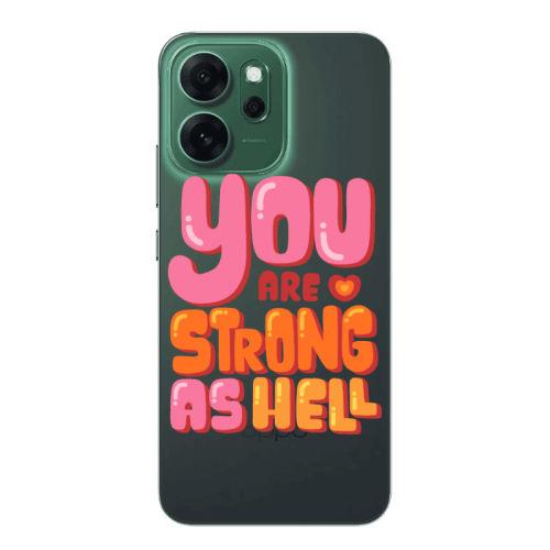 Oppo 14 F You are Love Strong Transparent Silicone TPU Θήκη