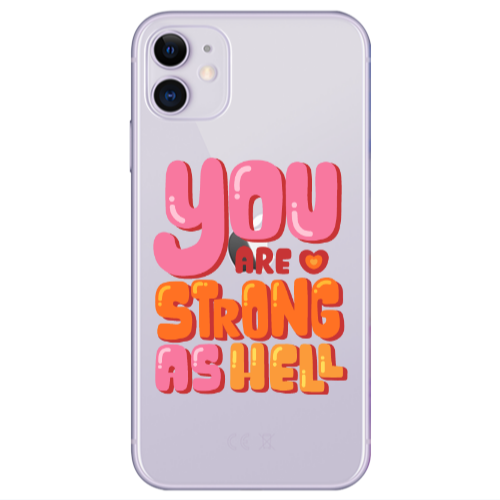 Apple iPhone 11  You are Love Strong Transparent Silicone TPU Θήκη