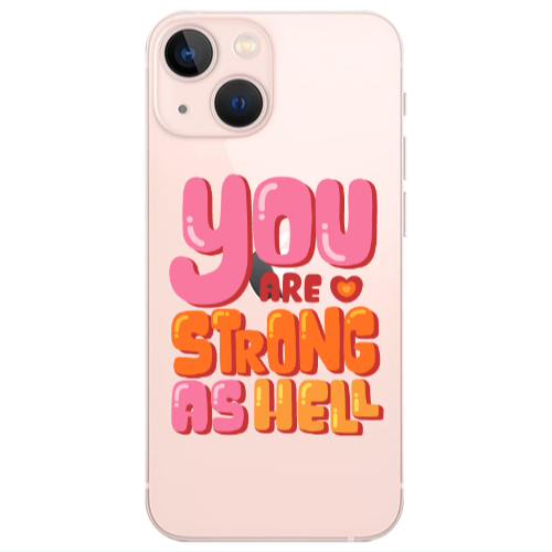 Apple iPhone 13 You are Love Strong Transparent Silicone TPU Θήκη