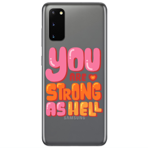 Samsung S20 You are Love Strong Transparent Silicone TPU Θήκη