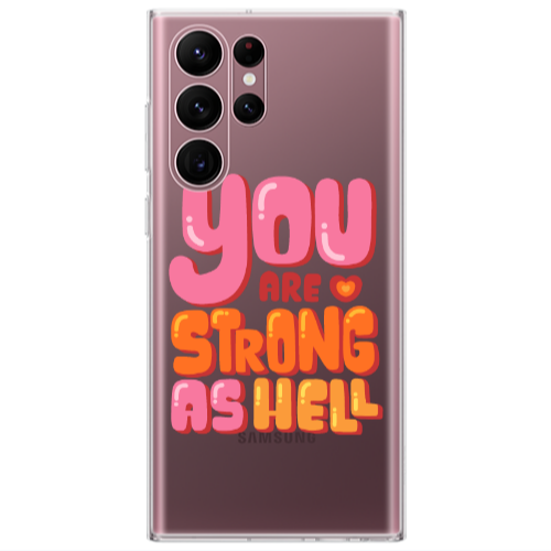 Samsung S22 Ultra You are Love Strong Transparent Silicone TPU Θήκη
