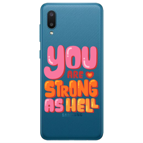 Samsung A02 You are Love Strong Transparent Silicone TPU Θήκη