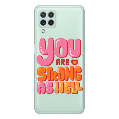 Samsung A22 4G You are Love Strong Transparent Silicone TPU Θήκη