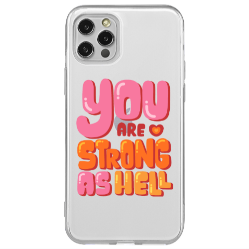 Apple iPhone 12 Pro You are Love Strong Transparent Silicone TPU Θήκη