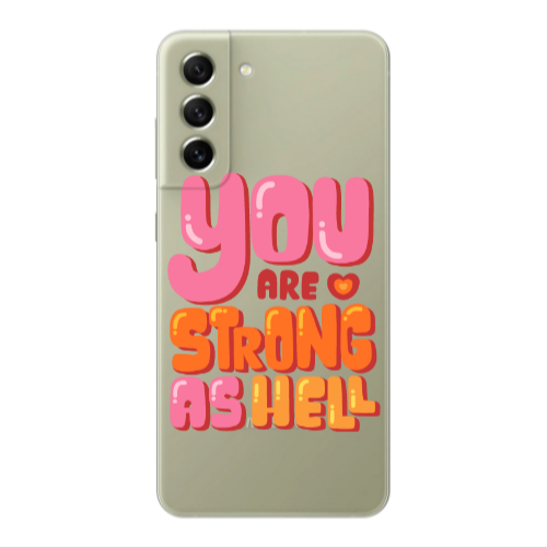Samsung S21 PLUS You are Love Strong Transparent Silicone TPU Θήκη