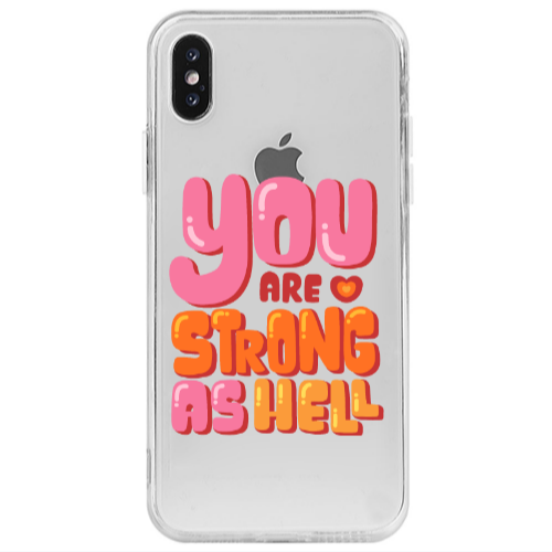 Apple iPhone Xs You are Love Strong Transparent Silicone TPU Θήκη