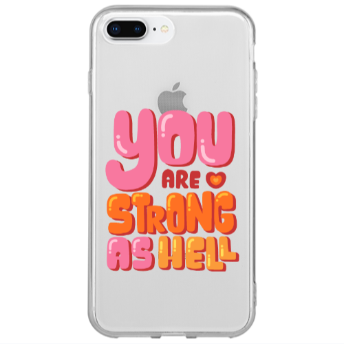 Apple iPhone 7 Plus You are Love Strong Transparent Silicone TPU Θήκη