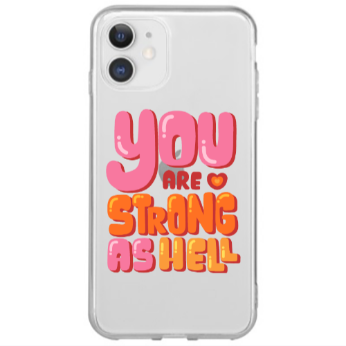 Apple iPhone 12 Mini You are Love Strong Transparent Silicone TPU Θήκη