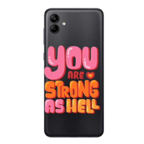 Samsung A04 You are Love Strong Transparent Silicone TPU Θήκη