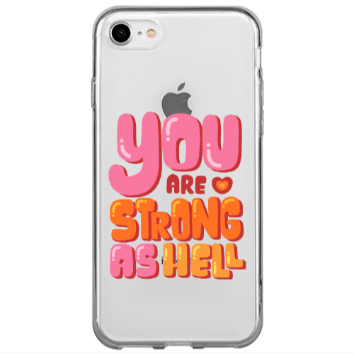 Apple iPhone SE 2020 You are Love Strong Transparent Silicone TPU Θήκη