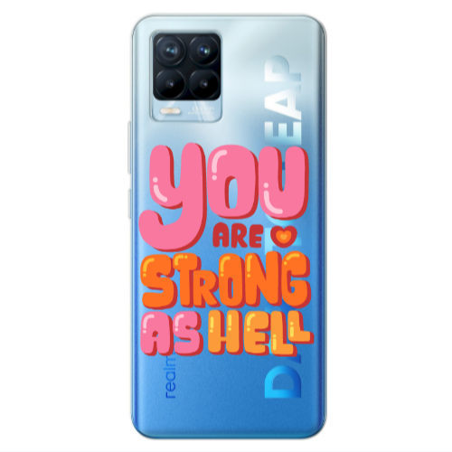 Realme 8 Pro You are Love Strong Transparent Silicone TPU Θήκη