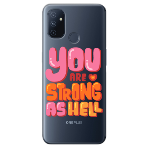 Oneplus Nord 100 You are Love Strong Transparent Silicone TPU Θήκη