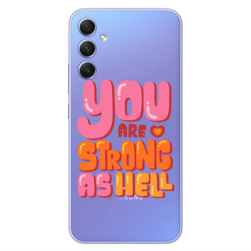 Samsung A34 You are Love Strong Transparent Silicone TPU Θήκη