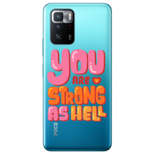 Xiaomi Poco X3 GT You are Love Strong Transparent Silicone TPU Θήκη