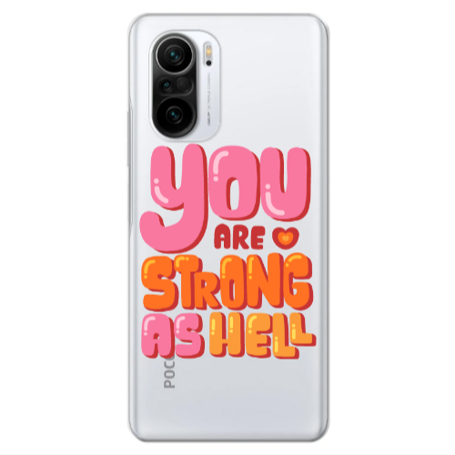 Xiaomi Poco F3 You are Love Strong Transparent Silicone TPU Θήκη