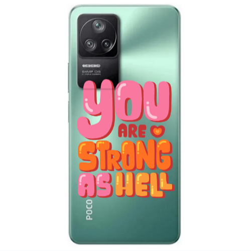 Xiaomi Poco F4 You are Love Strong Transparent Silicone TPU Θήκη