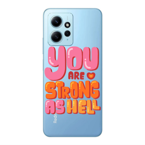 Xiaomi Redmi Note 12 4G You are Love Strong Transparent Silicone TPU Θήκη