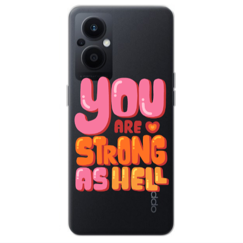 Oppo Reno 7 Lite You are Love Strong Transparent Silicone TPU Θήκη