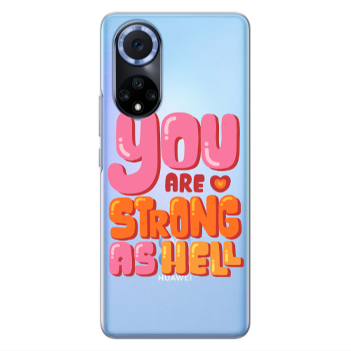 Huawei Nova 9 You are Love Strong Transparent Silicone TPU Θήκη