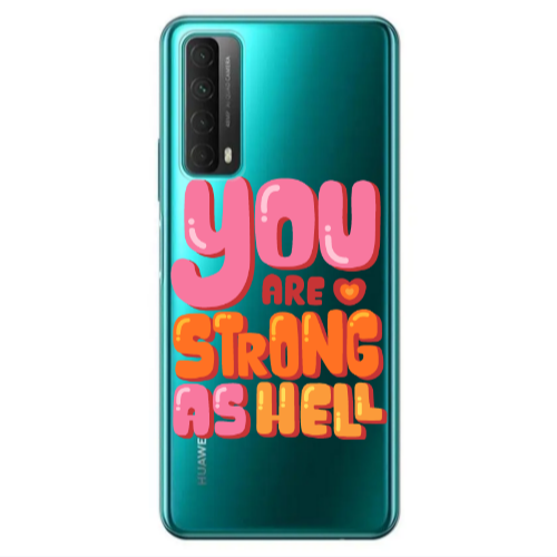 Huawei P Smart 2021 You are Love Strong Transparent Silicone TPU Θήκη