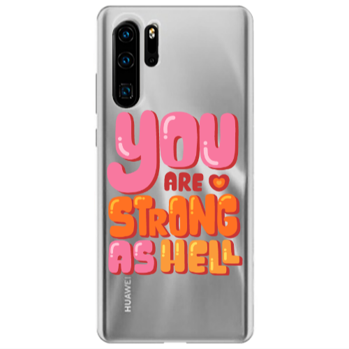 Huawei P30 Pro You are Love Strong Transparent Silicone TPU Θήκη