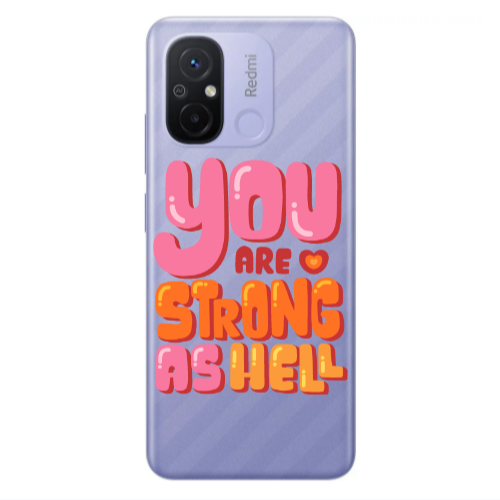 Xiaomi Redmi 12C You are Love Strong Transparent Silicone TPU Θήκη