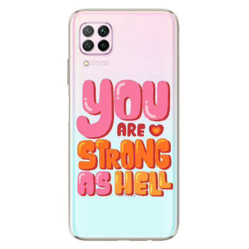 Huawei P40 Lite You are Love Strong Transparent Silicone TPU Θήκη