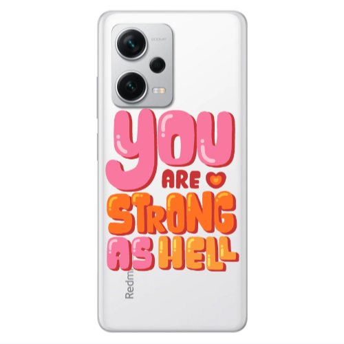 Xiaomi Redmi Note 12 5G You are Love Strong Transparent Silicone TPU Θήκη