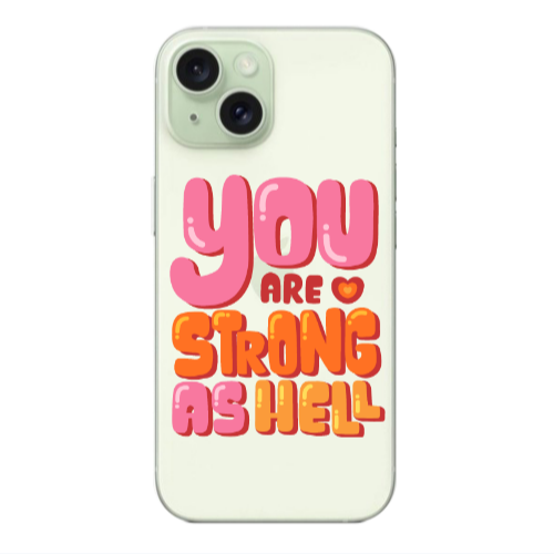 Apple iPhone 15 You are Love Strong Transparent Silicone TPU Θήκη