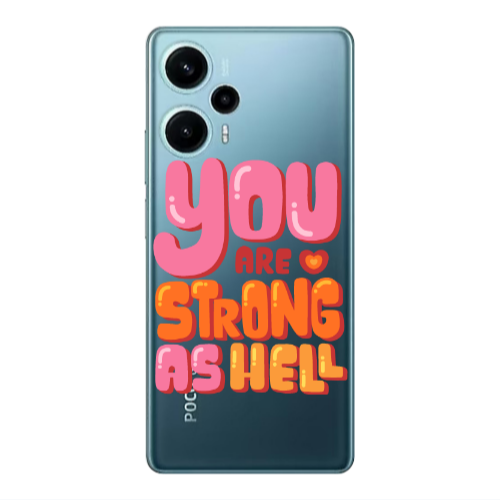 Xiaomi Poco F5 You are Love Strong Transparent Silicone TPU Θήκη