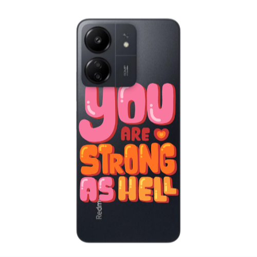 Xiaomi Redmi 13C You are Love Strong Transparent Silicone TPU Θήκη