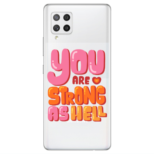 Samsung A42 5G You are Love Strong Transparent Silicone TPU Θήκη