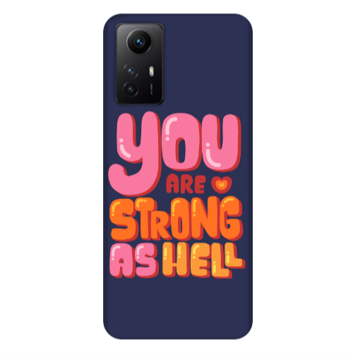 Xiaomi Redmi Note 12s You are Love Strong Dark blue Colored Silicone TPU Θήκη