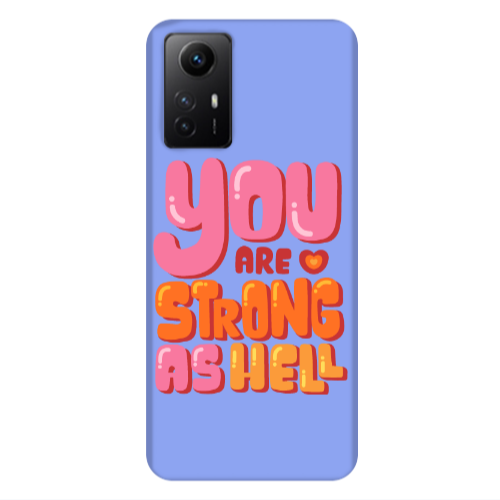 Xiaomi Redmi Note 12s You are Love Strong Light Purple Colored Silicone TPU Θήκη