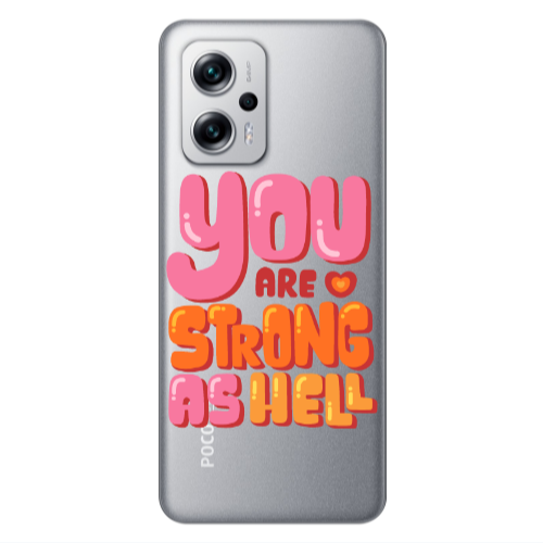 Xiaomi Poco X4 GT You are Love Strong Transparent Silicone TPU Θήκη