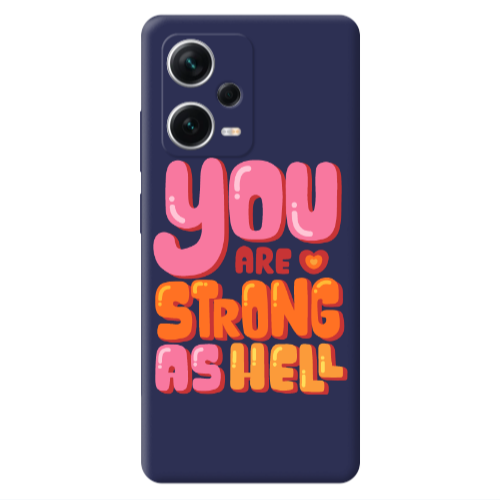Xiaomi Poco X5 You are Love Strong Dark blue Colored Silicone TPU Θήκη