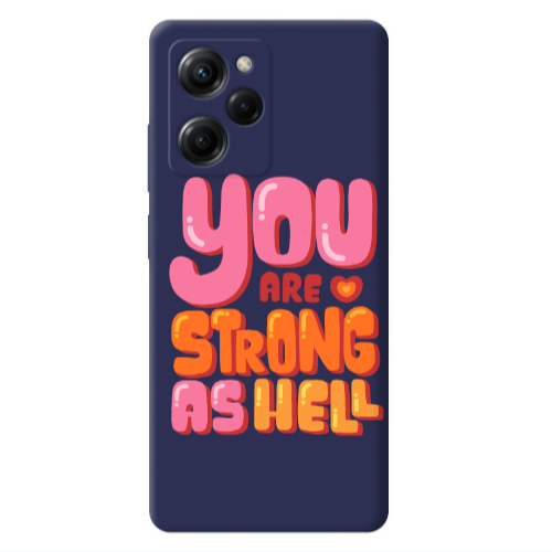 Xiaomi Poco X5 Pro You are Love Strong Dark blue Colored Silicone TPU Θήκη