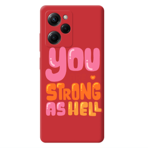 Xiaomi Poco X5 Pro You are Love Strong Red Colored Silicone TPU Θήκη