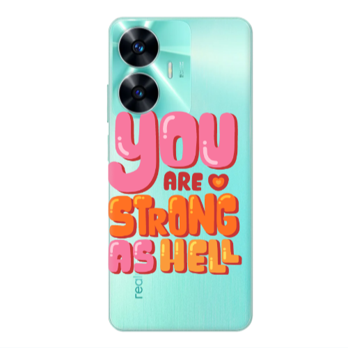 Realme C55 You are Love Strong Transparent Silicone TPU Θήκη