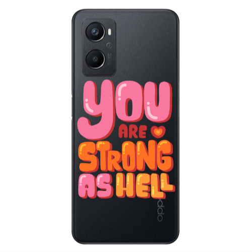 Oppo A 96 You are Love Strong Transparent Silicone TPU Θήκη