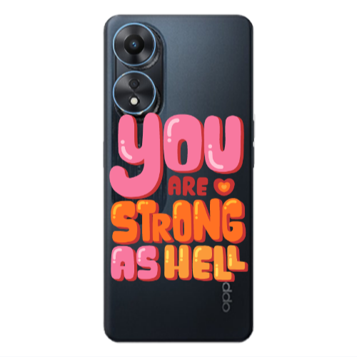 Oppo A 98 You are Love Strong Transparent Silicone TPU Θήκη
